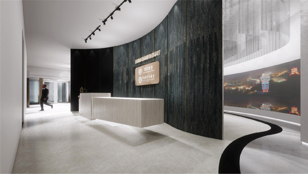 成都天府新区接待区展示效果图